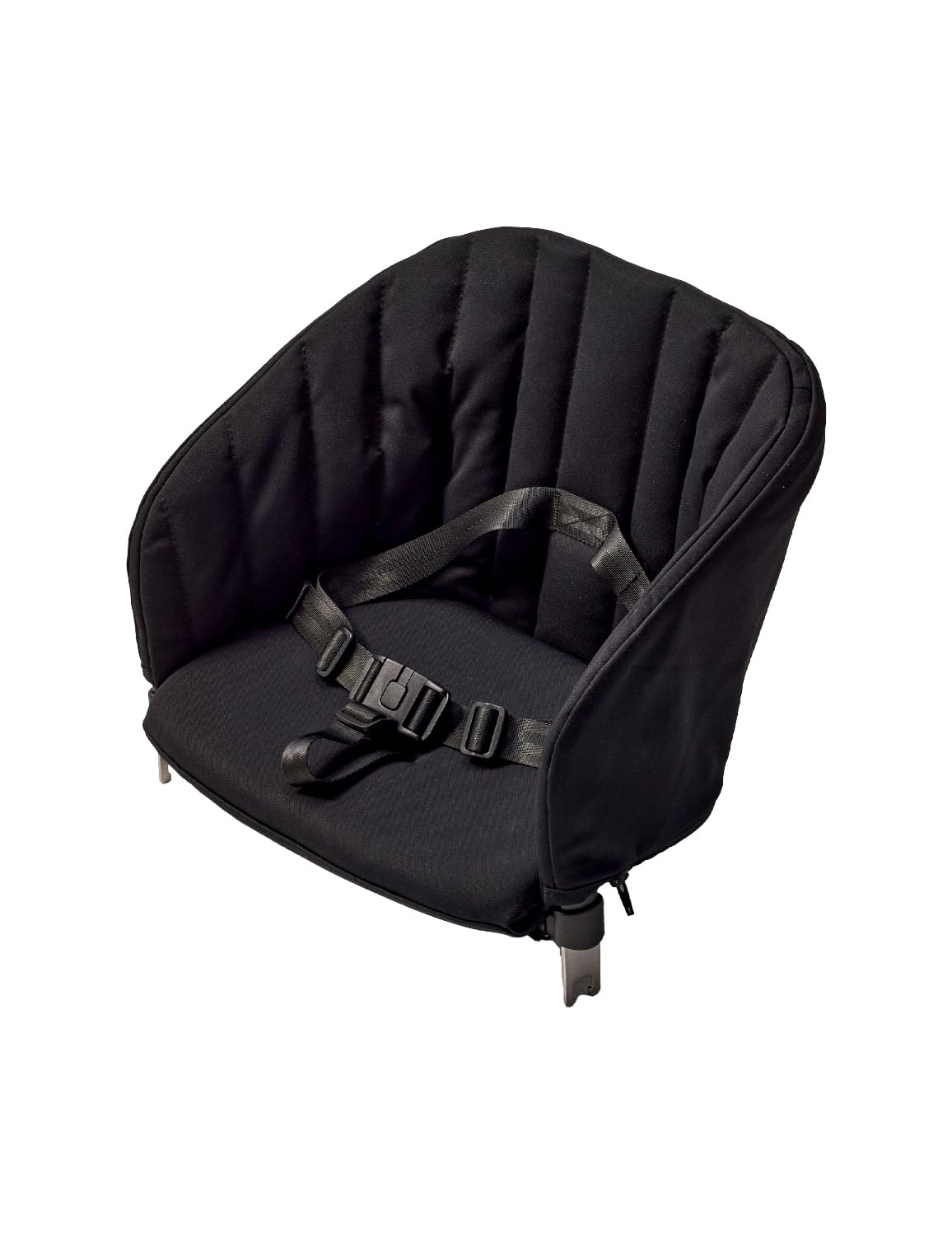 Black ChangeGo wagon seat with a three-point harness, sold separately